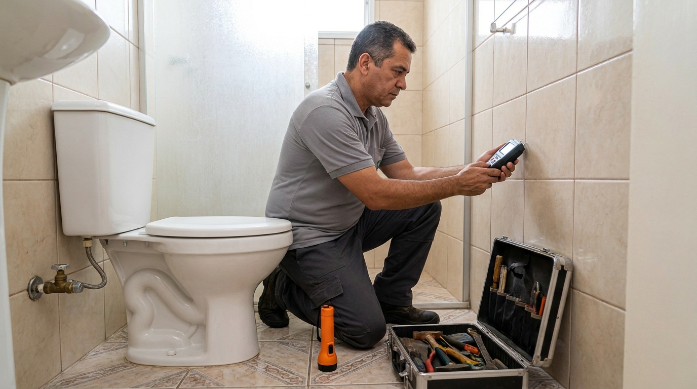 Técnico de caça vazamento com detector em Juiz de Fora‑MG